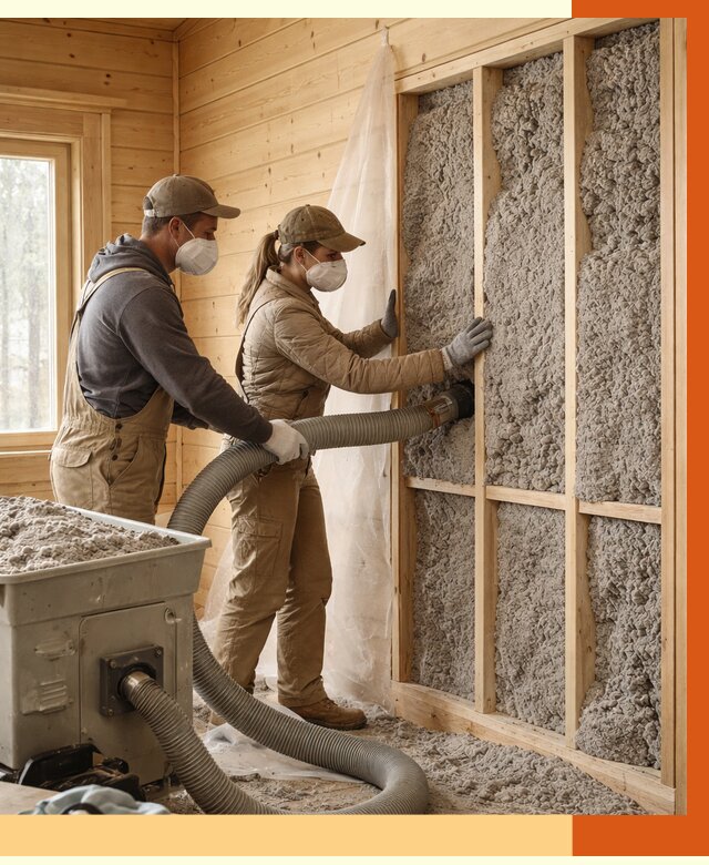 Утепление дачного дома эковатой в Луге от 1495 руб./м2 — комплексно, ТепломастерЛга