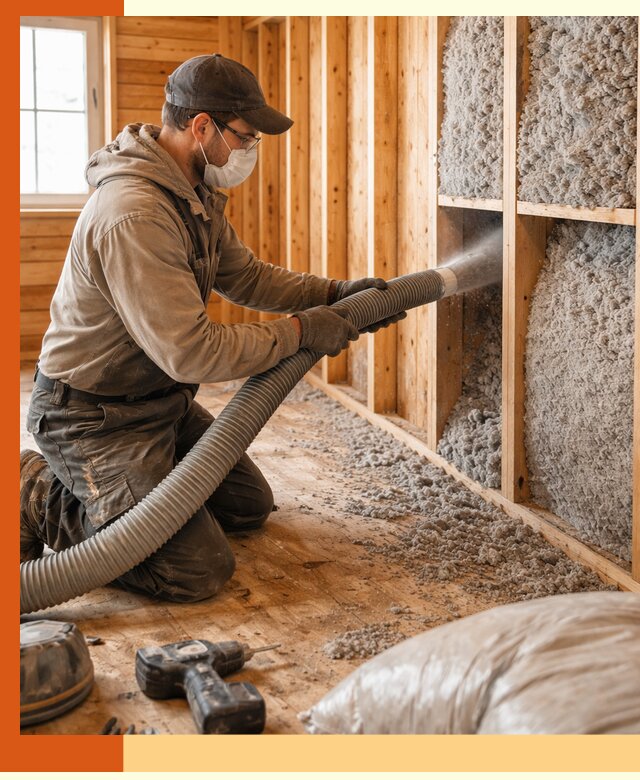 Утепление дачного дома эковатой в Луге — быстро и надёжно