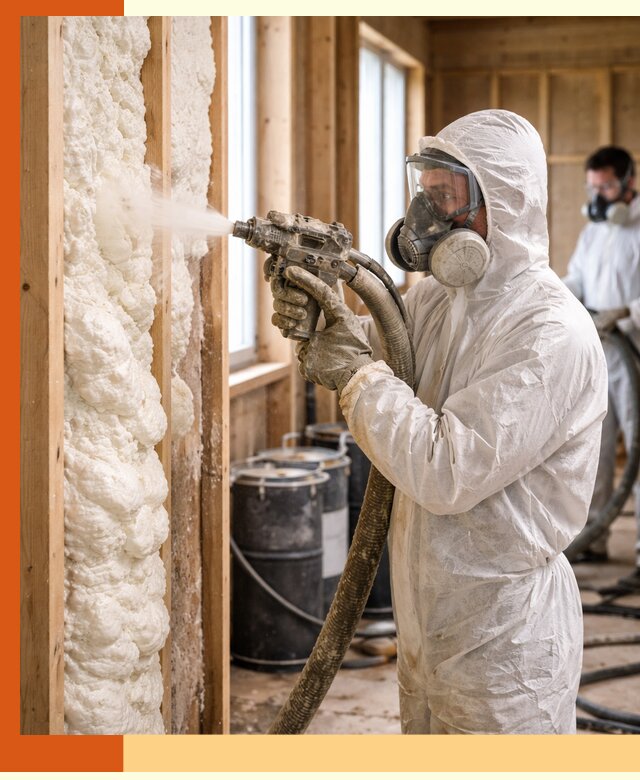 Утепление каркасного дома пенополиуретаном в Луге