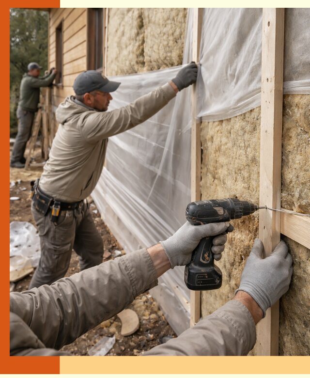 Утепление дома из бруса в Луге качественно и долговечно