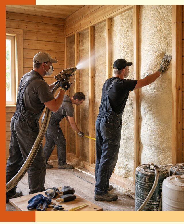 Утепление бани пенополиуретаном (ППУ) в Луге