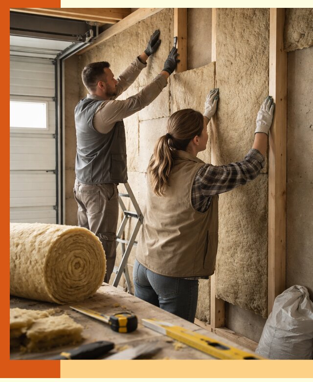 Утепление гаража изнутри в Луге: быстро и надежно