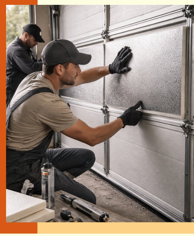 Утепление гаражных ворот в Луге качественно и надежно