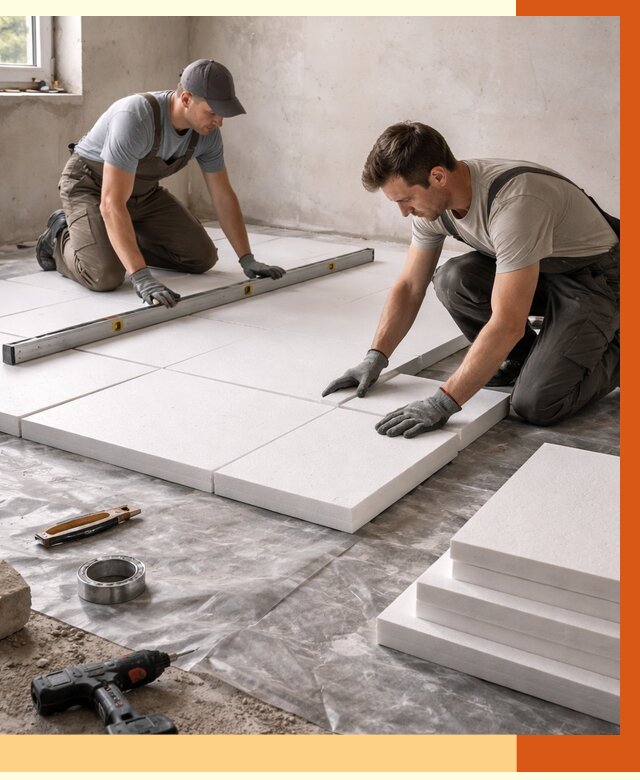 Утепление бетонного пола в Луге от 2578 руб/м2 — монтаж и цена | ТепломастерЛга