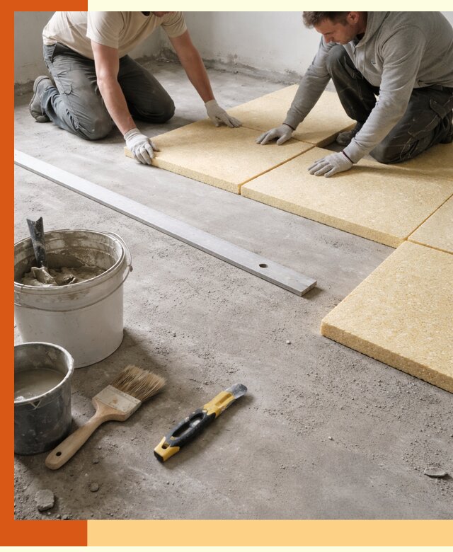 Утепление бетонного пола в Луге профессионально и недорого