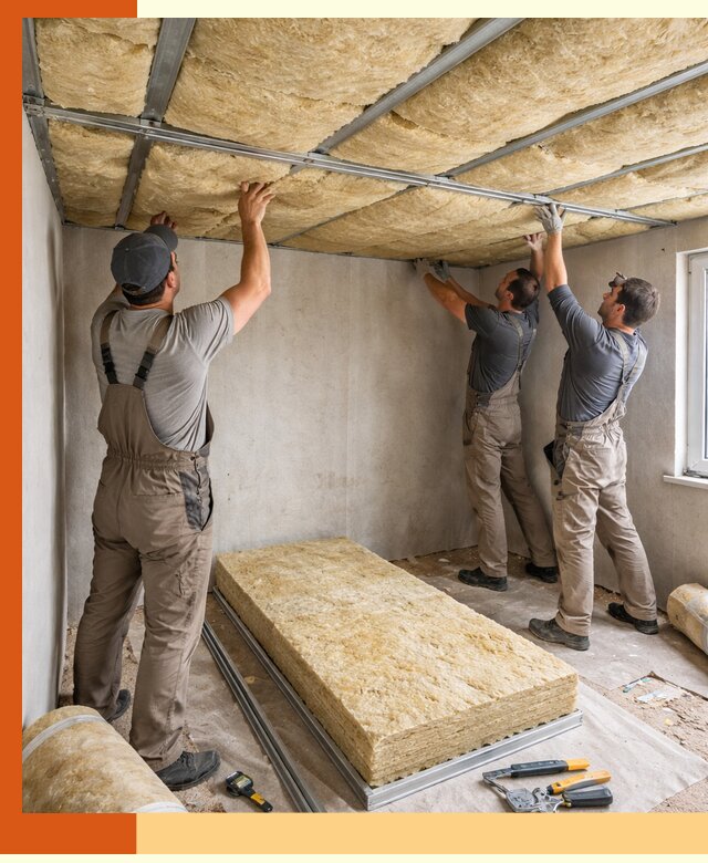 Утепление потолка в Луге — тепло и без сквозняков