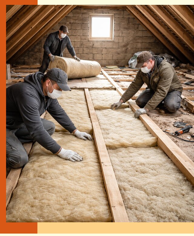 Утепление чердака в Луге — профессиональная теплоизоляция кровли