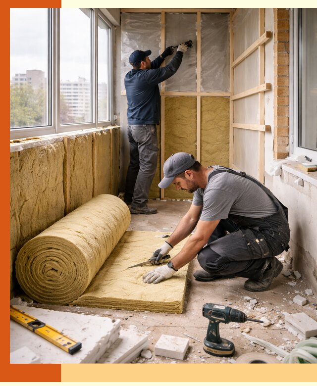 Утепление балкона под ключ в Луге качественно и быстро