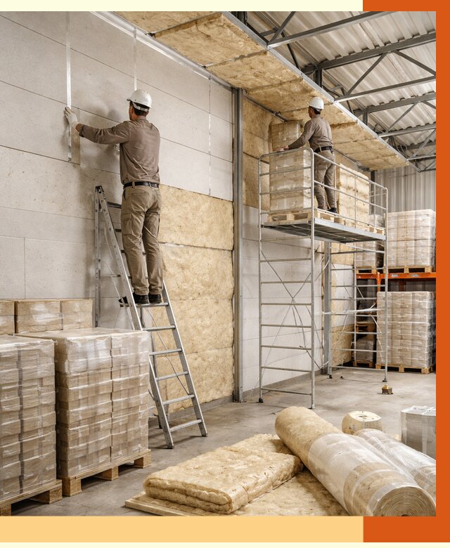 Утепление склада готовой продукции в Луге от 2010 руб./м2 — комплексно | ТепломастерЛга