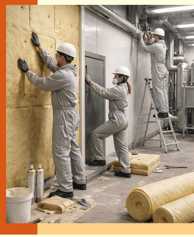 Утепление пищевого цеха под ключ в Луге