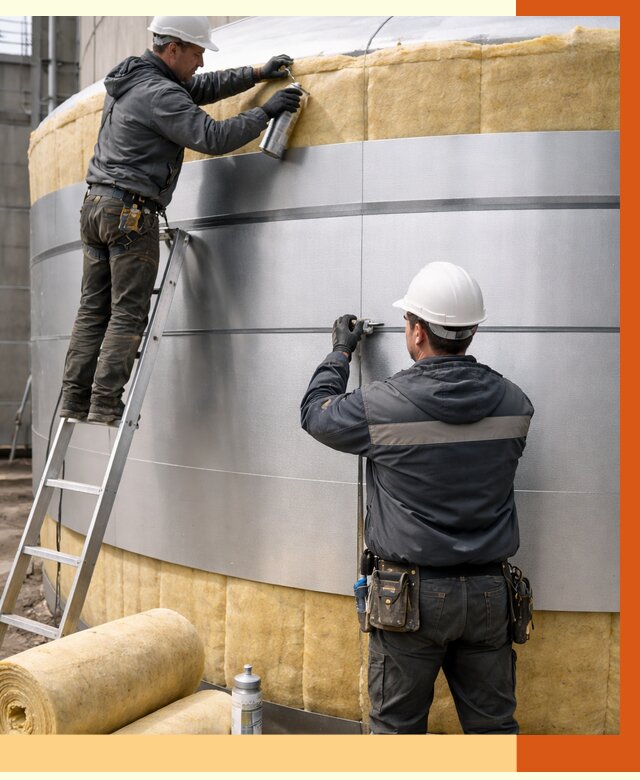 Утепление цистерны в Луге пенополиуретаном от 14950 руб. под ключ | ТепломастерЛга