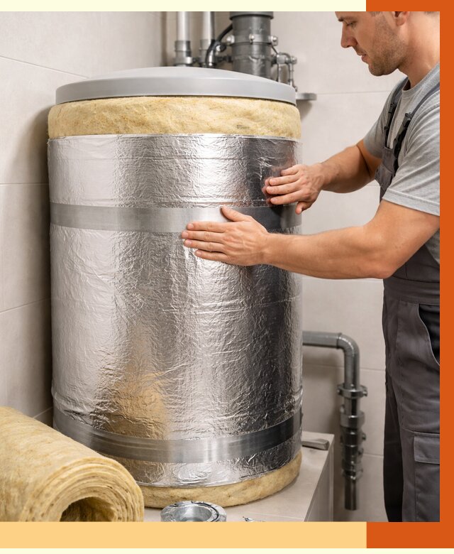 Утепление бойлера в Луге от 4640 руб. под ключ | Утепление ППУ | ТепломастерЛга