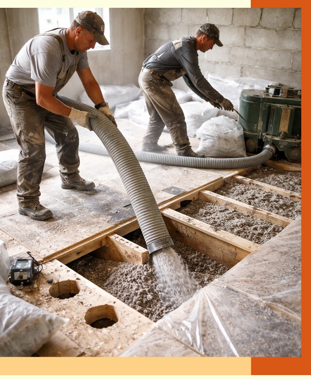 Заполнение пустот перекрытий в Луге от 4640 руб. под ключ | ТепломастерЛга