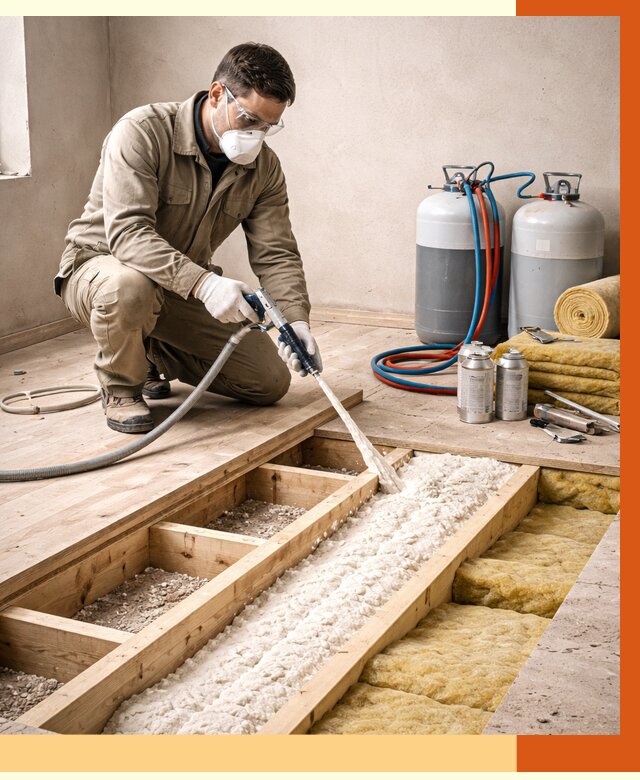 Заполнение полостей межэтажного перекрытия в Луге от 4330 руб. | ТепломастерЛга