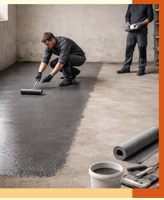 Гидроизоляция гаражного пола в Луге от 3609 руб./м² — ТепломастерЛга профессионально