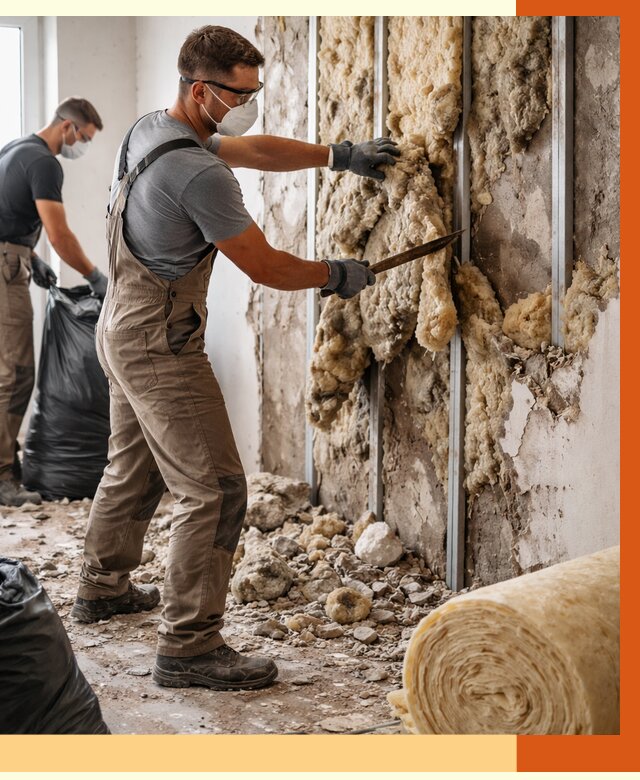 Демонтаж старого утеплителя в Луге от 3609 руб. — работы под ключ | ТепломастерЛга