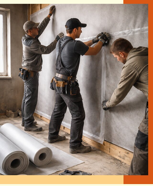 Монтаж ветроизоляции в Луге от 4640 руб./м2 — профессионально | ТепломастерЛга