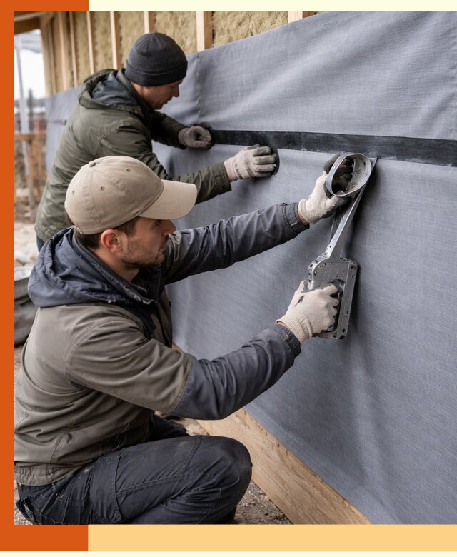 Монтаж ветроизоляции зданий и конструкций в Луге